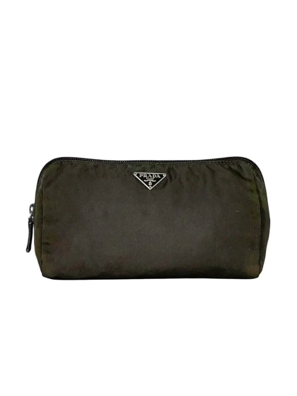 Prada Pouch Dark Brown Burnt Tessuto Case Nylon 31 Zipper